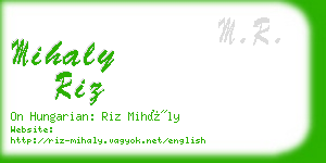 mihaly riz business card